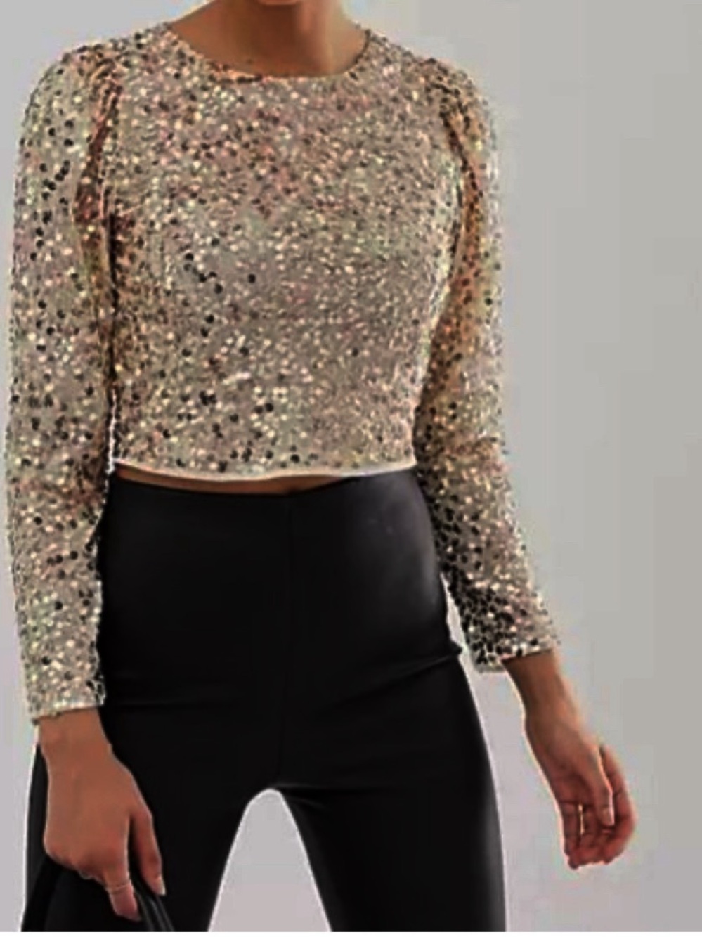 HAVER & BLAIR LONDON GOLD SEQUIN TOP AND CAMISOLE SMALL